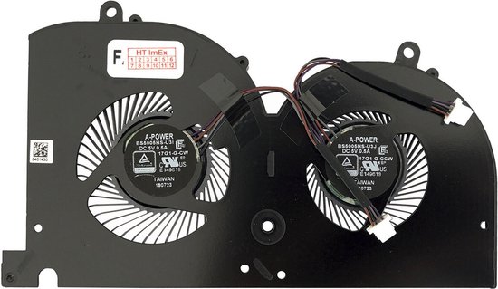 GPU/ventilateur de refroidissement de remplacement pour MSI GS75 Stealth /P75/ MS-17G1 Series – P/N : BS5005HS-U2L1.