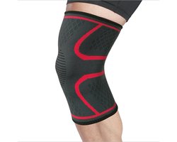 Lavida® Kniebrace - Kniebandage-1 Stuks- Zwart/Rood - Orthopedisch- Patella Compressie- Kniebeschermer - One Size- Unisex