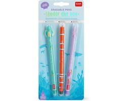 foto van SET OF 3 ERASABLE GEL PENS - UNDER THE SEA - SEA TURTLE + CLOWNFISH + SEAHO
