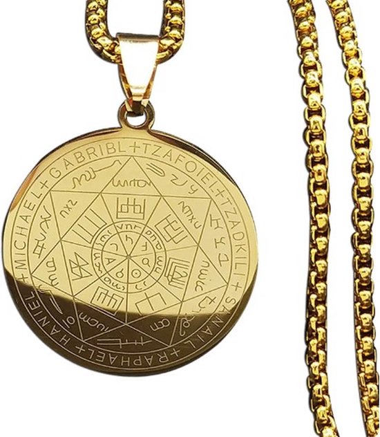 Beschermengel ketting - engelen - aartsengel Michael - talisman - christelijk god hanger - goudkleurig 1 stuks
