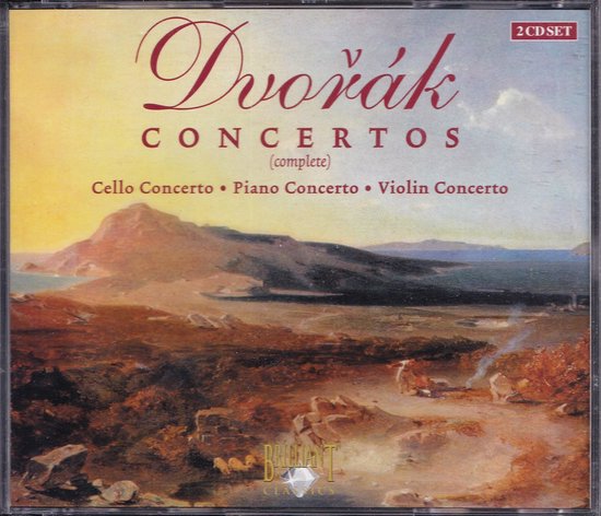 Dvořák concertos (complete) met landschapsschildering. Tekst: 2CD SET.