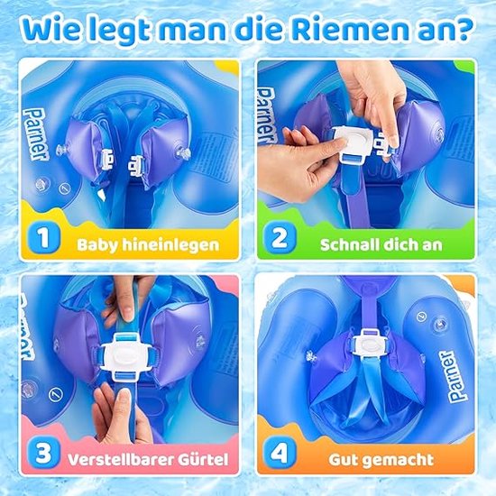 Bouée bébé et double airbag, protection solaire UPF50+, aide à la natation pour flotteur, bébépour les enfants de 6 à 36 mois. | Leroy Merlin