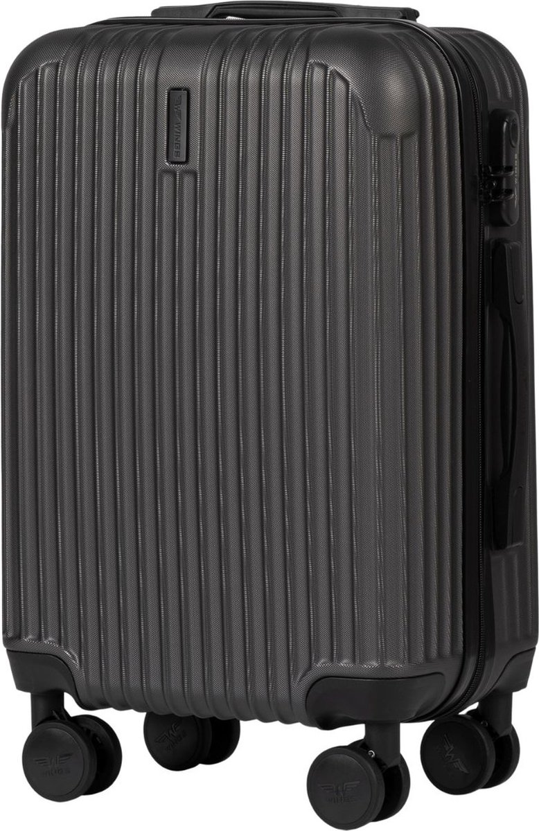 Handbagage koffer maat S Egret – Reiskoffer met cijferslot op 4 dubbele zwenkwielen – Handbagage – Donkergrijs - ABS+ - ca. 57x37x22 cm
