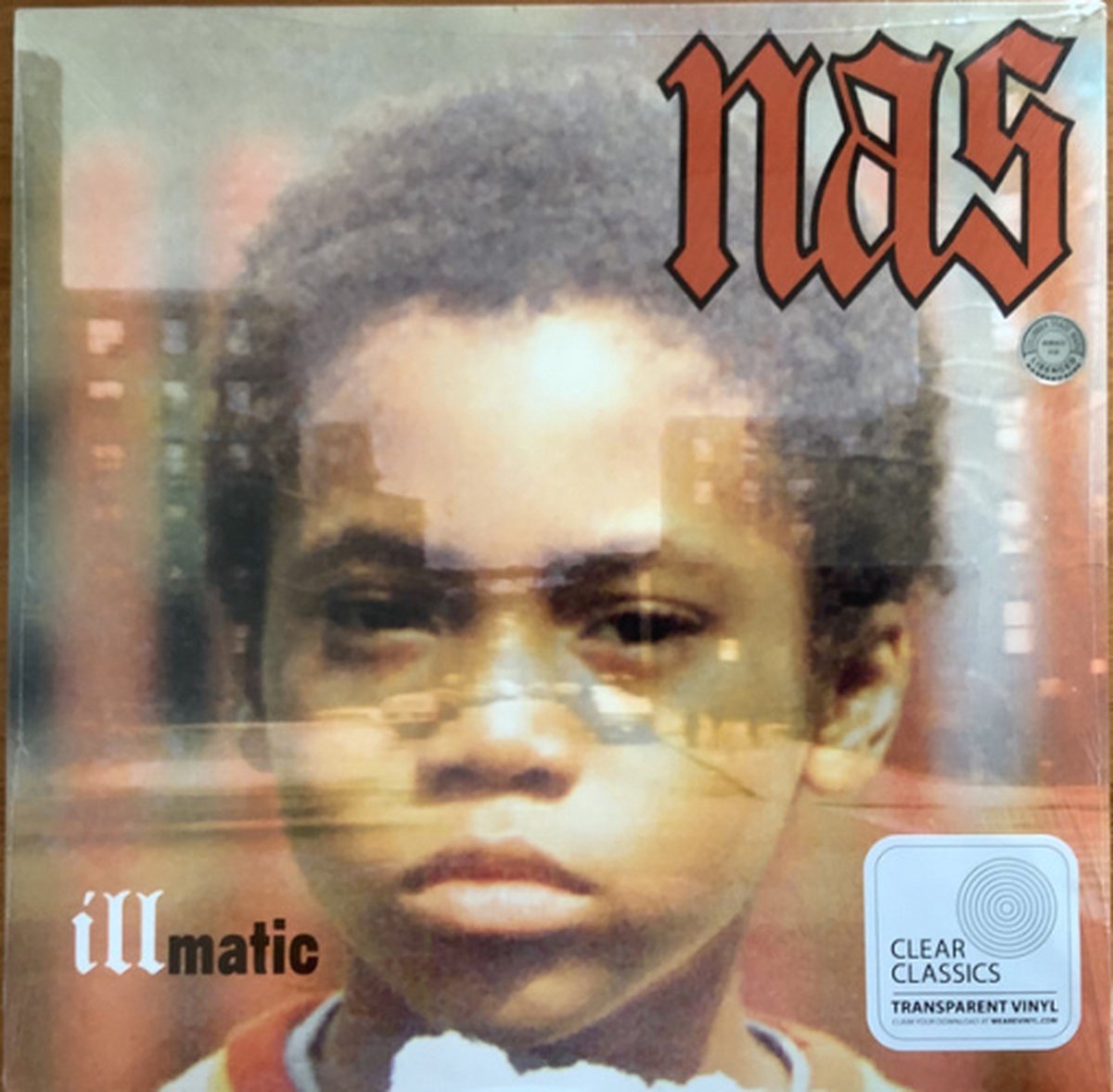 Nas Illmatic LP - Transparent Reissue hip-hop album met The