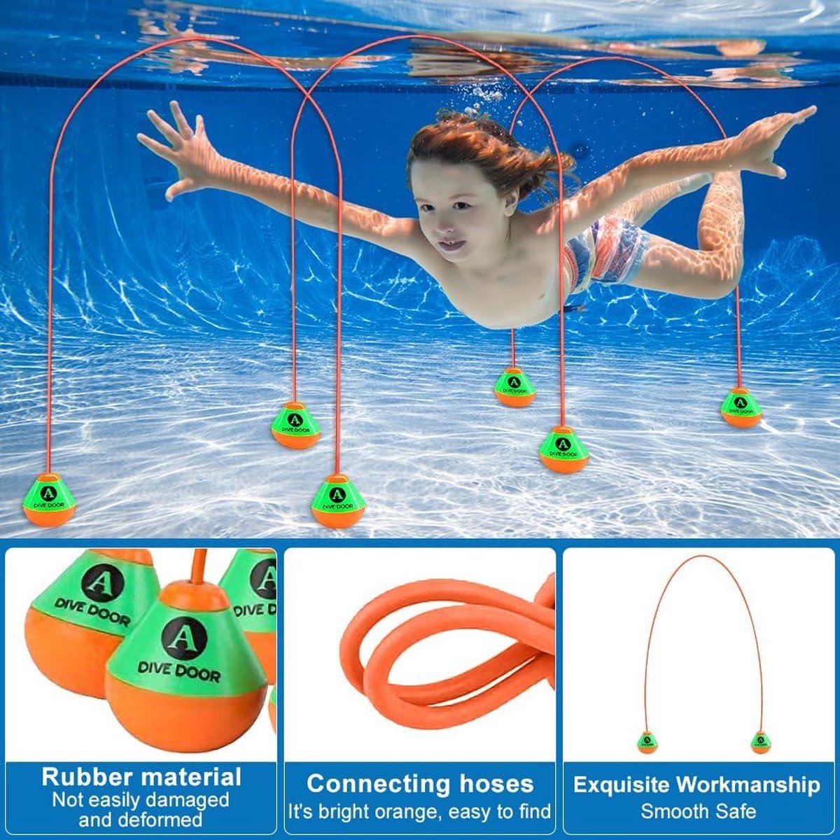 22 Jouets De Plongée Piscine – Anneaux, Torpilles, Méduses, Pierres – Jeux Aquatiques Été – Cadeau Enfant Natation