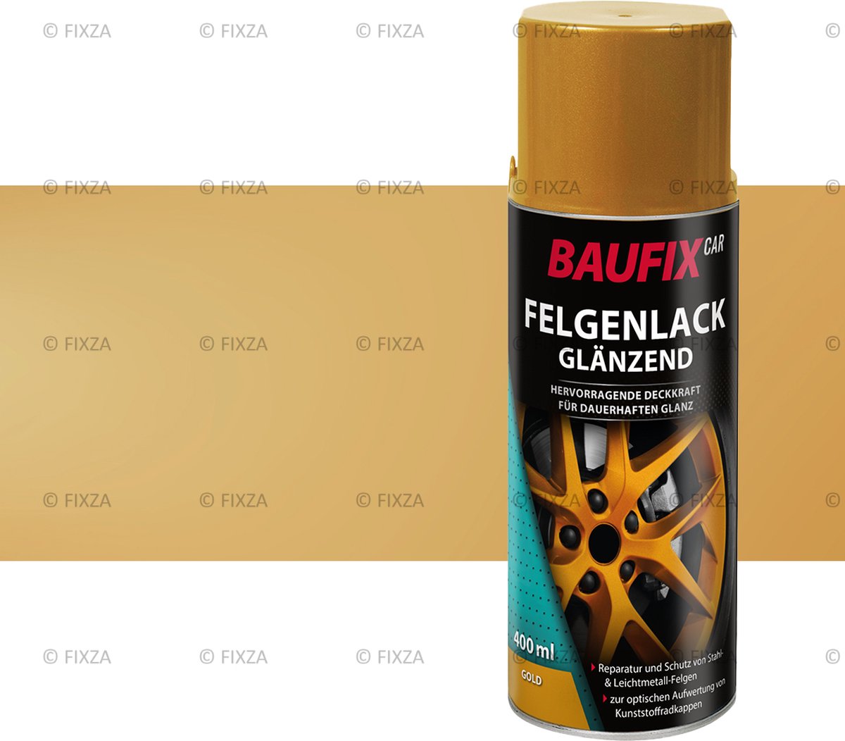 BAUFIX Velgenlak goud glanzend 400 ml