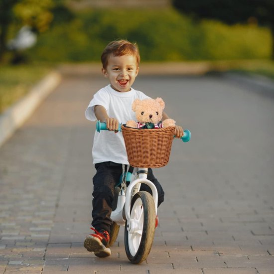 Panier Vélo Tressé Main – Plastique Imitation Osier, 2 Tailles, Ceinture Réglable, Pour Adultes Et Enfants