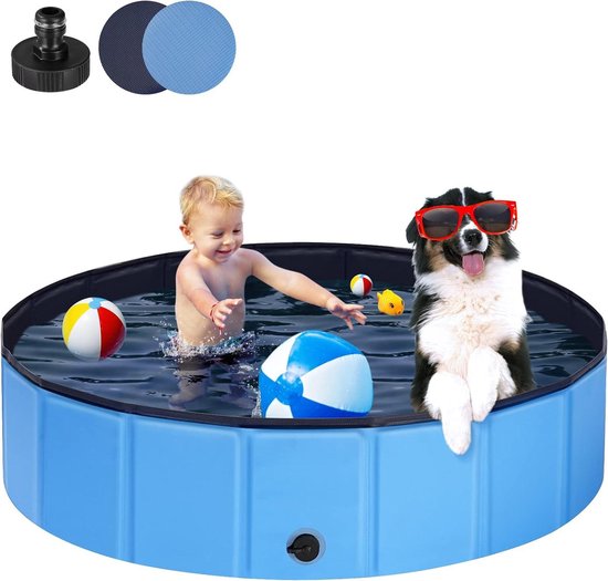 Hondenzwembad Voor Kleine Honden - Opvouwbaar, 50 x 8 cm, Pvc - Pierenbadje, Kinderbadje Voor Huisdieren, Kattenzwembad, Hondensprinkler Pad