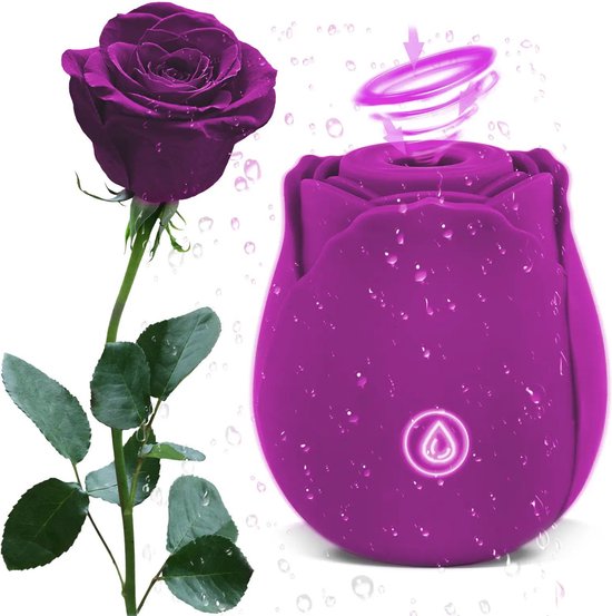 The Rose Flower Aspiration - Vibromasseur - 10 Vibrations - Violet -  Etanche
