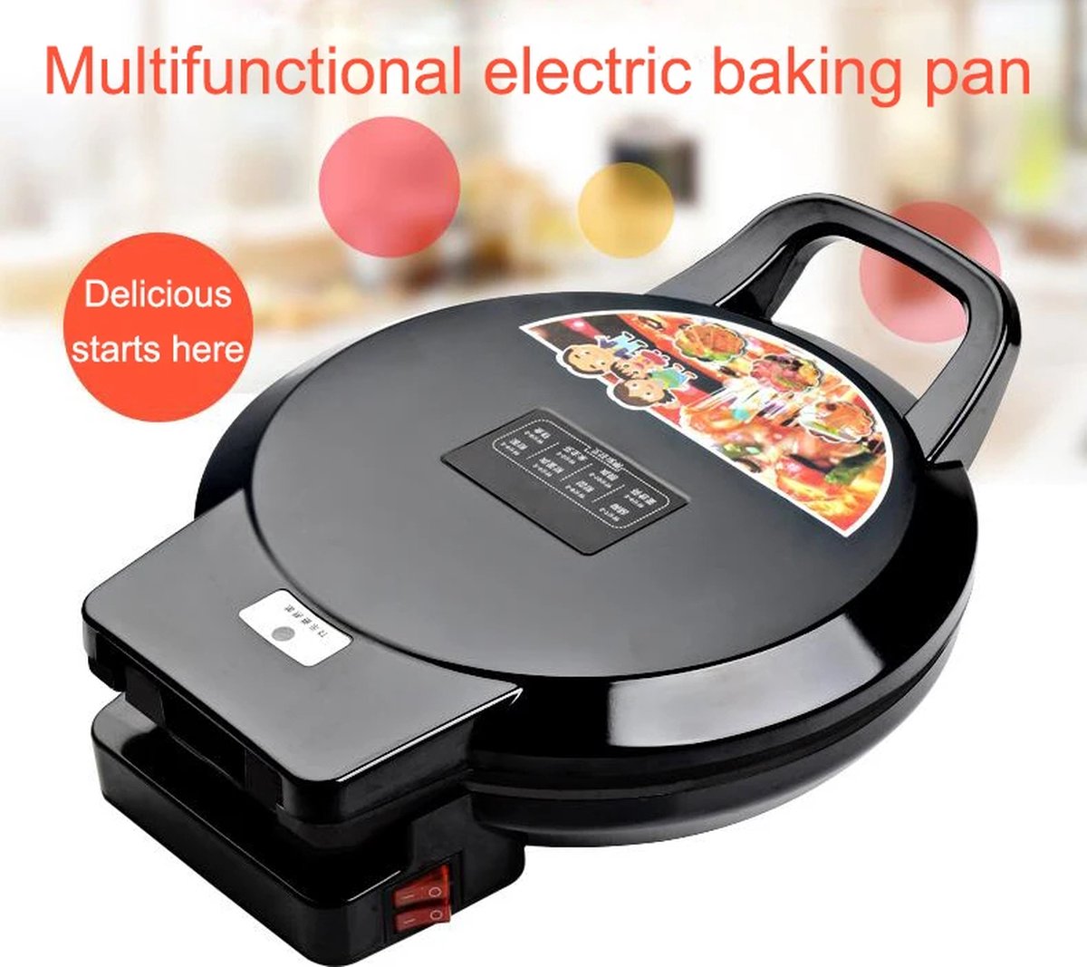 Naiz Multifunctionele bakpan Pizzamaker Pannenkoeken Steak Grillen