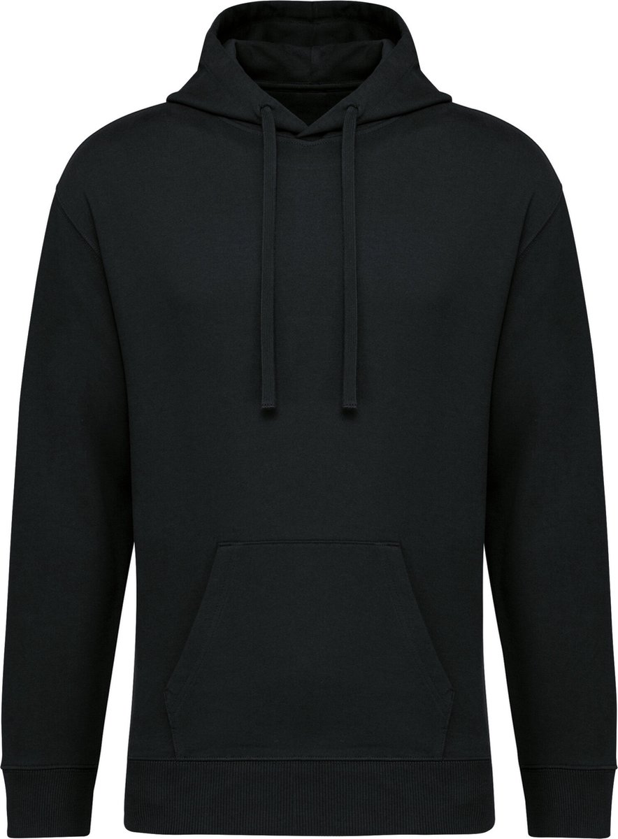 Native Spirit Ecologische uniseks sweater met capuchon en afhangende mouwen French Terry NS431 - Black - XXS