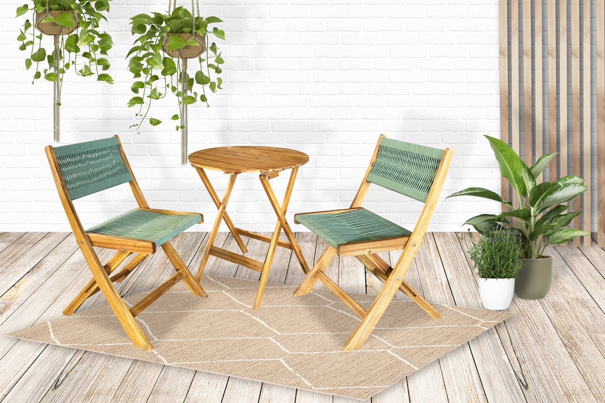 Lanzarote bistro set green FSC 100%