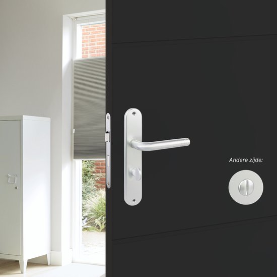 GAMMA poignée de porte set Moscou plaque longue vacante 63/8mm aluminium