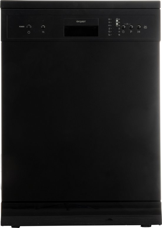 Exquisit GSP8314-030DB - 5 Jaar garantie - Vaatwasser - Vrijstaand - Startuitstel - 14 Couverts - 44dB - Zwart