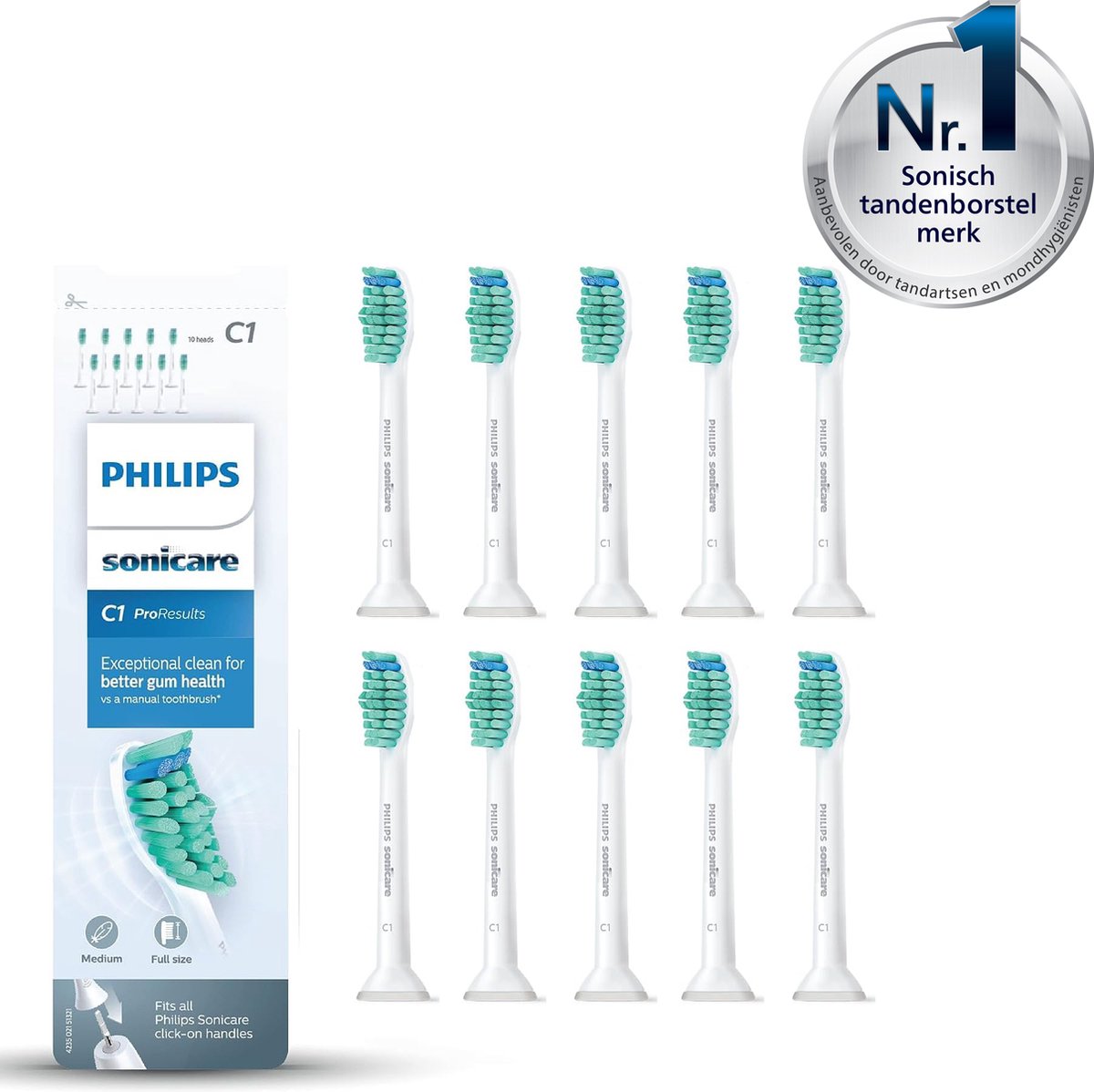 Als een van dé opzetborstels uit ons assortiment is de Philips Sonicare C1 ProResults perfect voor nieuwe en bestaande Philips Sonicare-gebruikers die onze authentieke reinigingservaring willen voor een ongelofelijke prijs.