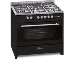 GURARI - gasfornuis - GCH E 911 BL - elektrisch gasfornuis - 90 cm - Range Coocker - 121L - 8 functies - hete lucht - grill - 5 krachtige branders - 4 kw WOK - natuurgas/propaan gas