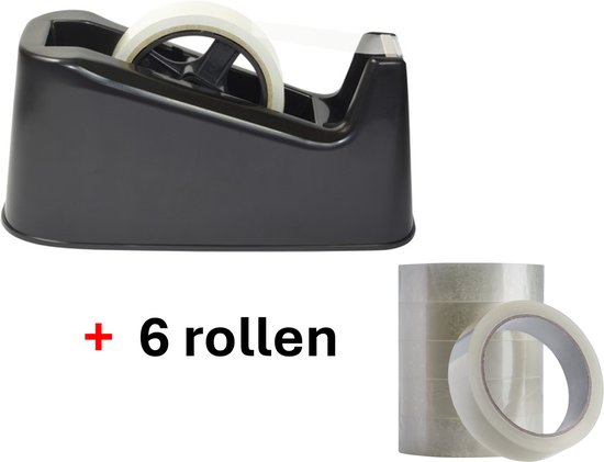 Herlitz 8842700 Packbandabroller für Grossrollen Spar-Set (1 Abroller Herlitz 1 Rolle Klebeband braun