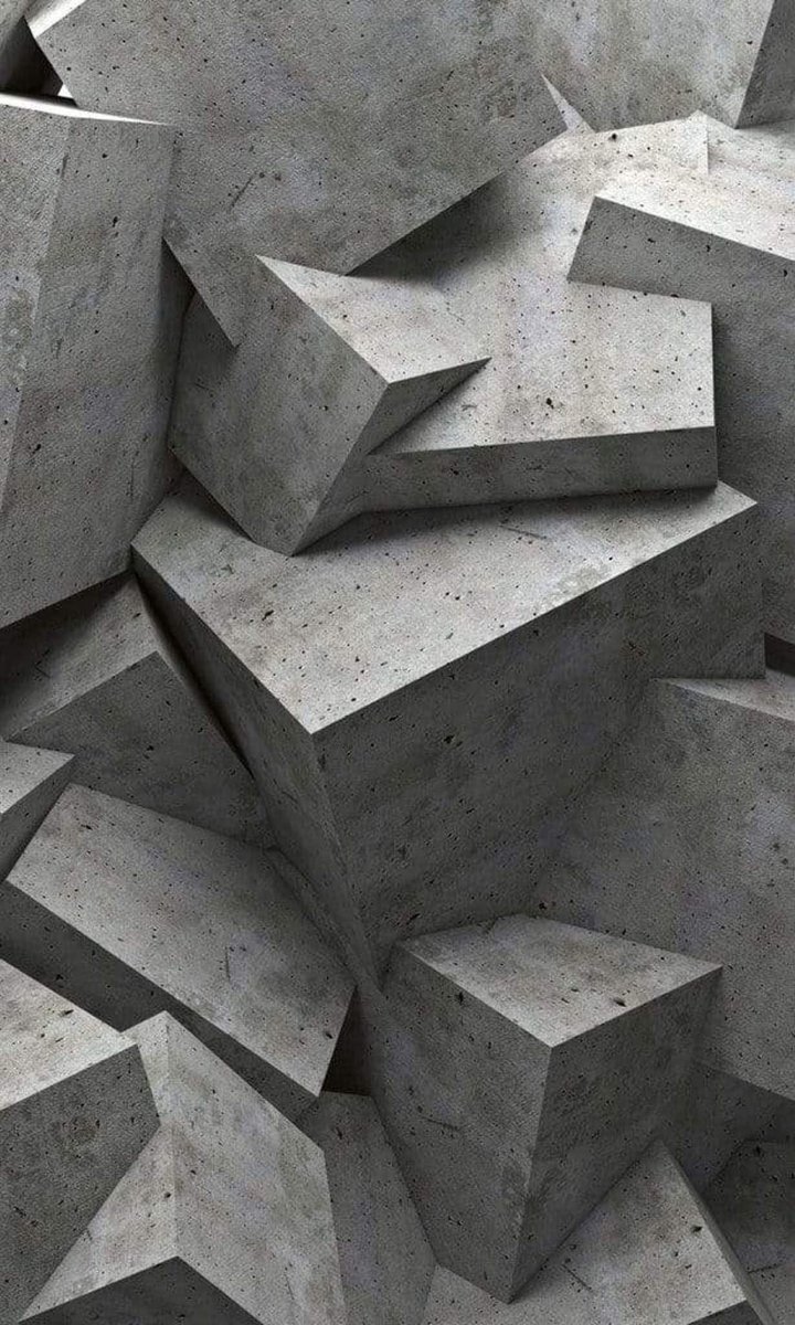 Fotobehang - Concrete Cubes 150x250cm - Vliesbehang
