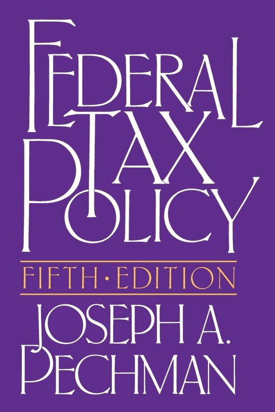 Federal Tax Policy - cover