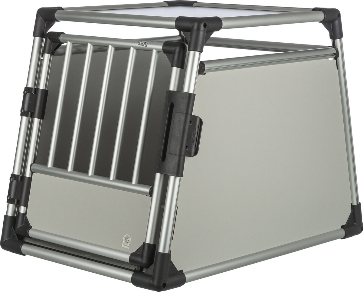 Trixie Transport Box Aluminium - Transportkooi - 63 cm x 65 cm x 90 cm - Zilverkleurig/Zwart