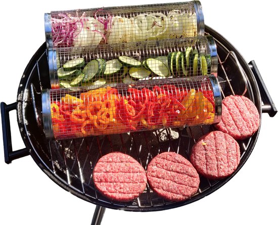Premfy Luxe Kogelbarbecue - Houtskoolbarbecue - Ronde Barbecue op Wielen - SET met 2 Grillrollen, BBQ Hoes, en Grilltangen SET - 46x76 cm - Instelbaar Luchtrooster - Grilloppervlak Ø 45 cm - Met As Vanger - Zwart van Premfy Luxe — afbeelding 5