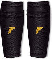 FLAIR Scheenbeschermerhouder, voetbal voor kinderen en volwassenen, antislip scheenbeschermerhouder, sokken, scheenbeschermers, houder voetbal - Zwart - Volwassenen (12+ jaar)