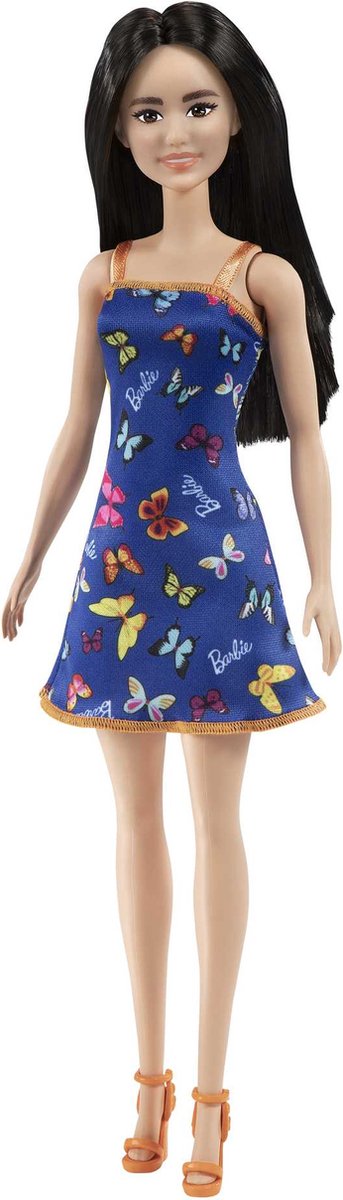 Barbie Barbiepop Trendy Blauwe Jurk Met Vlinders — afbeelding 3