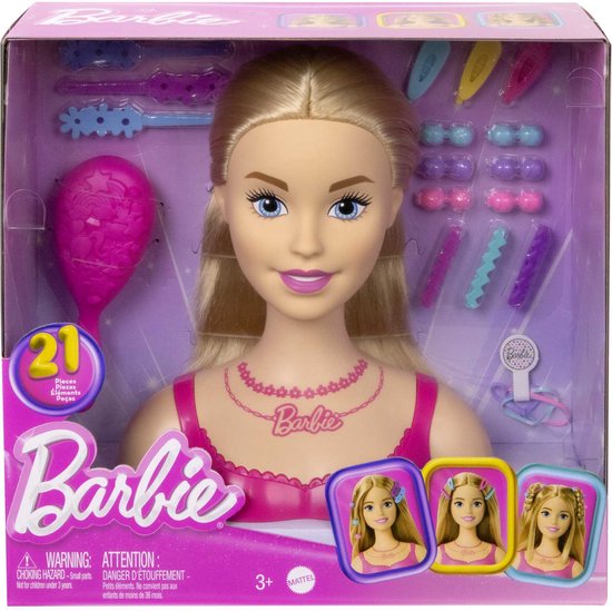 Barbie KapKop Met 21 Accessoires - Blond Haar - 5565142 - Haarstyling - Stylinghoofd - Mattel — afbeelding 3