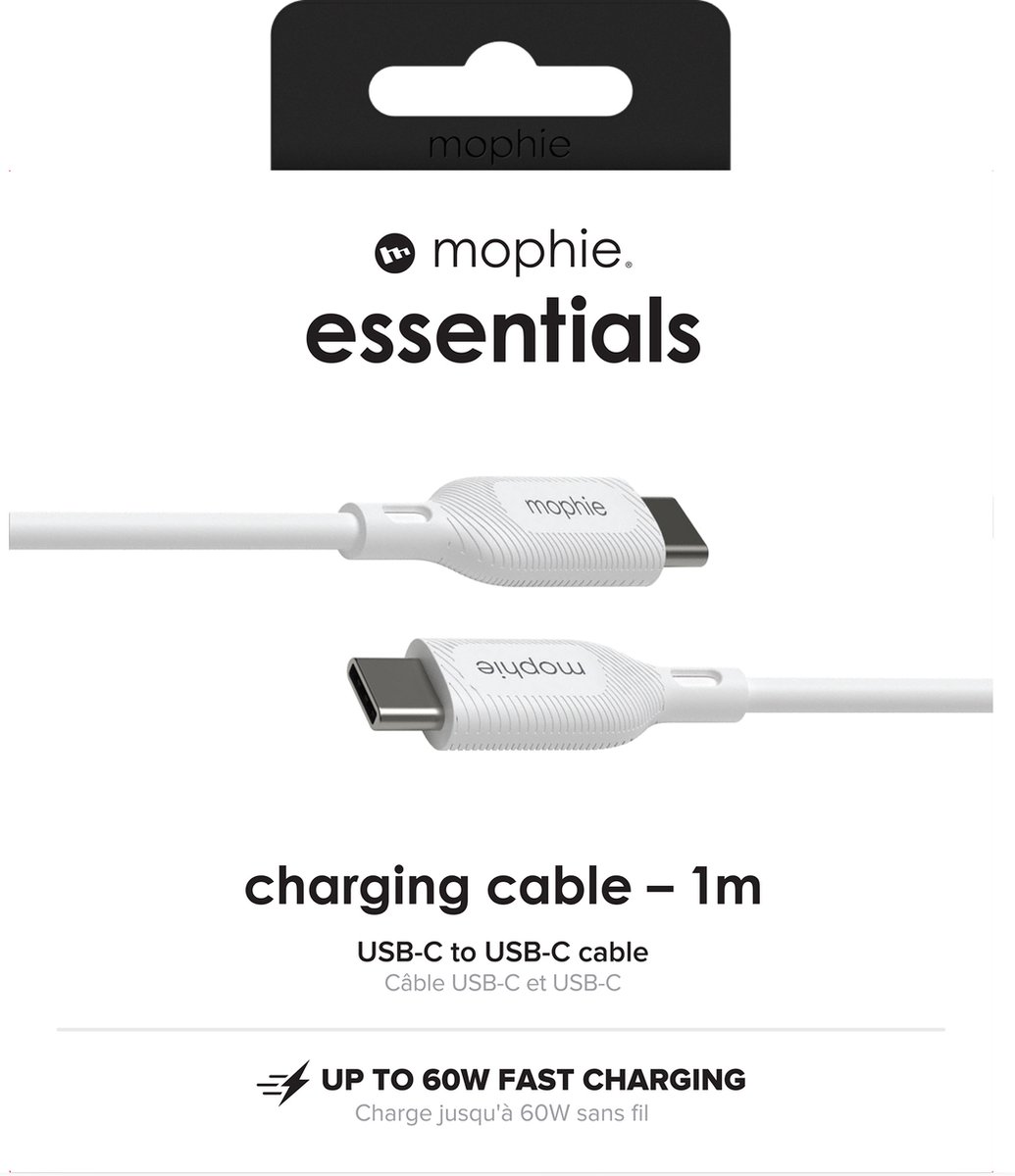 Mophie USB-C naar USB-C 60W 1M Wit