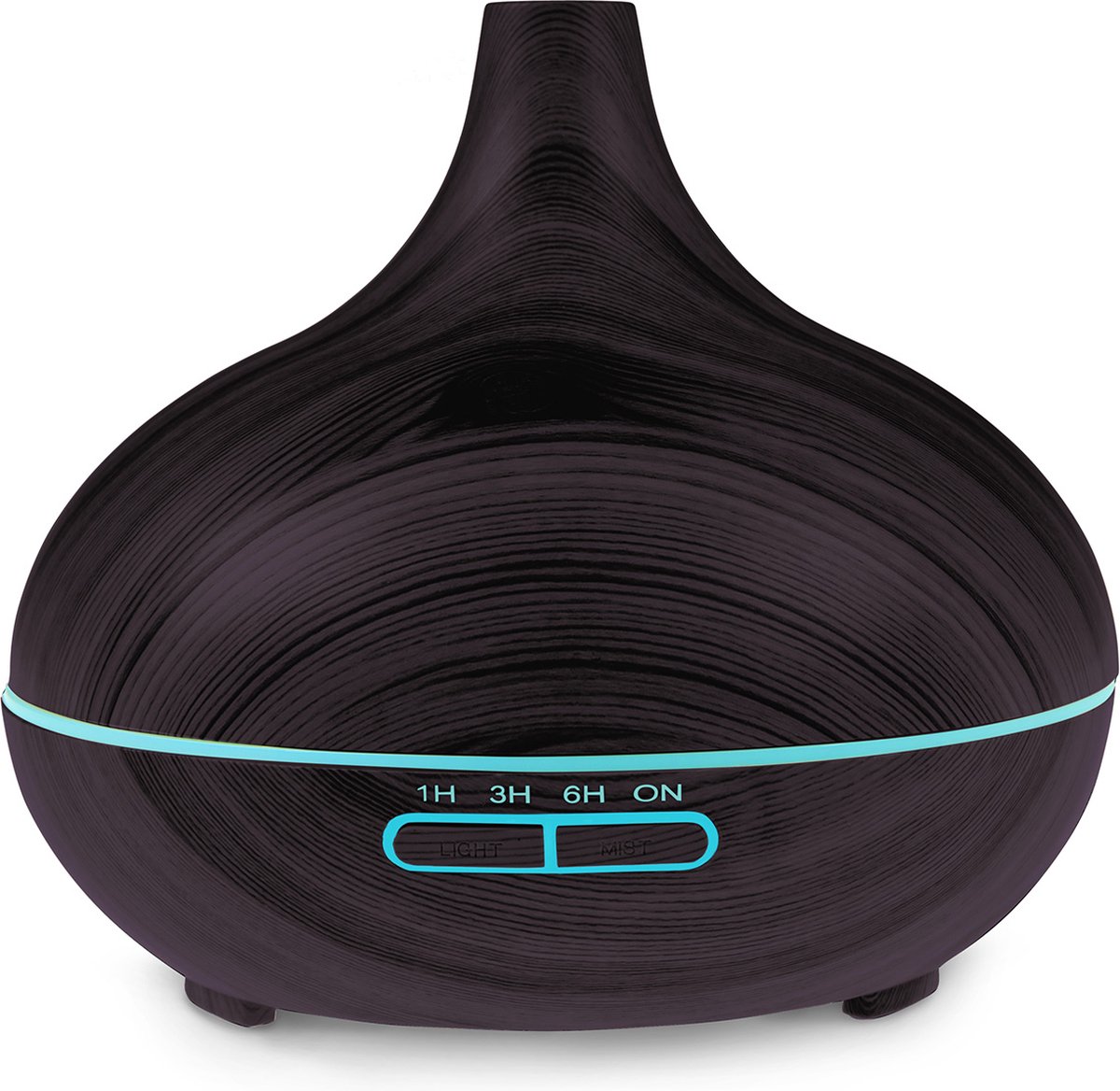 Goedkoopste Auronic Aroma Diffuser - 300 ml - Luchtbevochtiger - 7 LED Kleuren - Donkerbruin