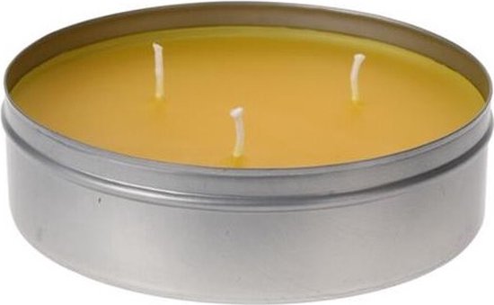 Bougie à la citronnelle | ø 16 x 2,5 cm | Bougie d'extérieur citron | Bougie de jardin à combustion Extra longue | Bougie anti moustique | Jaune