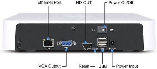 Foscam FN8108H Netwerk Video Recorder- 8 kanaals - 5MP - Ultra HD - Bedraad - Bewegingsdetectie - Wit — afbeelding 3