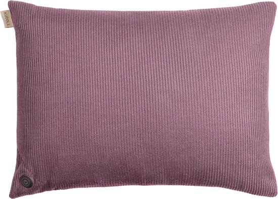Kuddle Warmtekussen Oplaadbaar - Gebreid 'Old Pink' 45x60cm - Draadloos & Elektrisch - Inclusief Powerbank - Ook voor in je tuinset