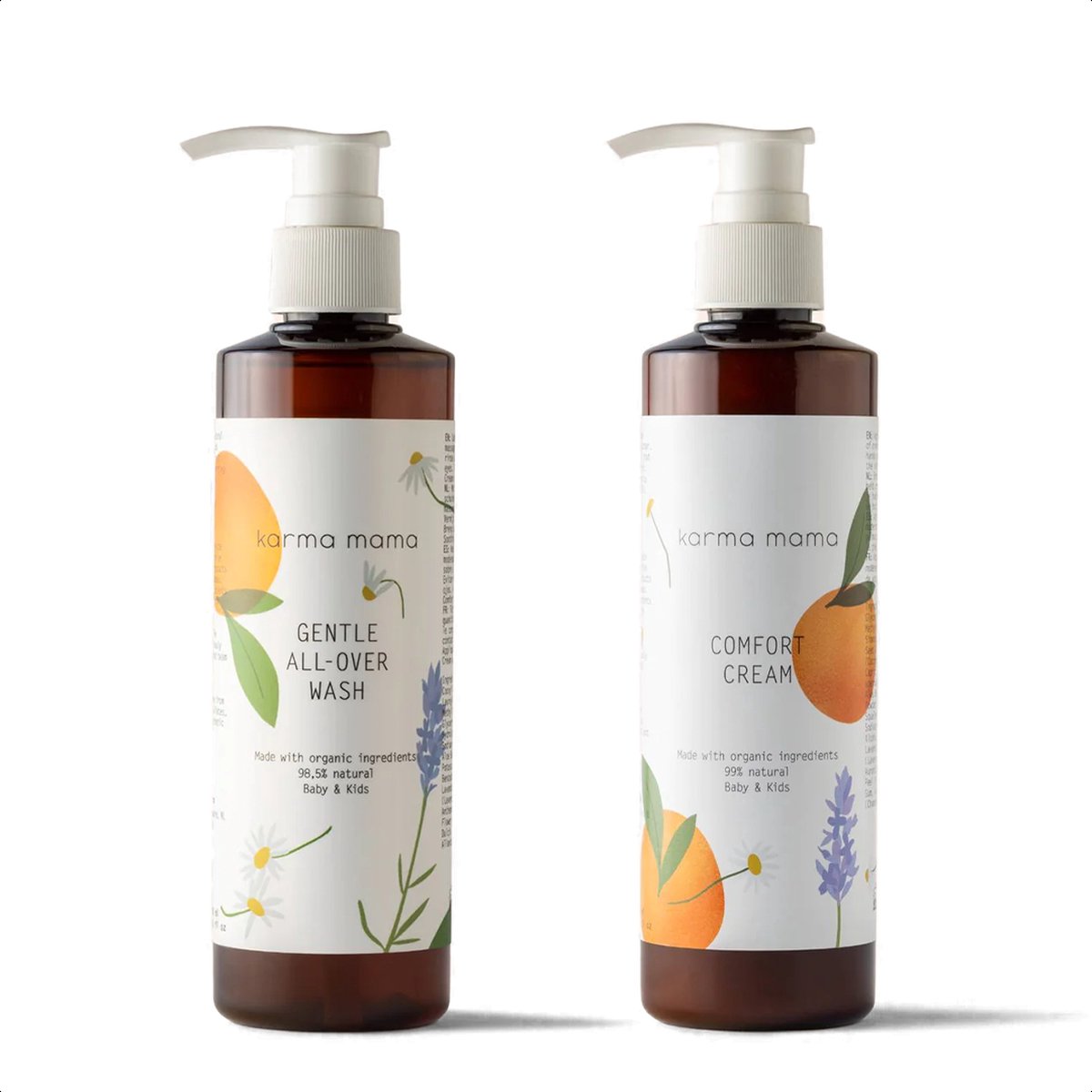 Goedkoopste Karma Mama Comfort Cream & Gentle All-Over Wash Duo Bundle - 250ml Baby Creme 250ml Baby Wasgel - Zwangerschap Cadeau
