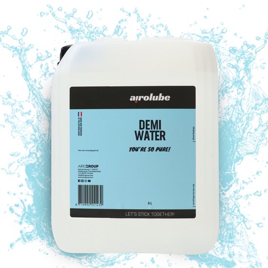 Foto: Airolube demi water 5l jerrycan gedemineraliseerd water accu water strijk water gedestilleerd water osmose water strijkwater