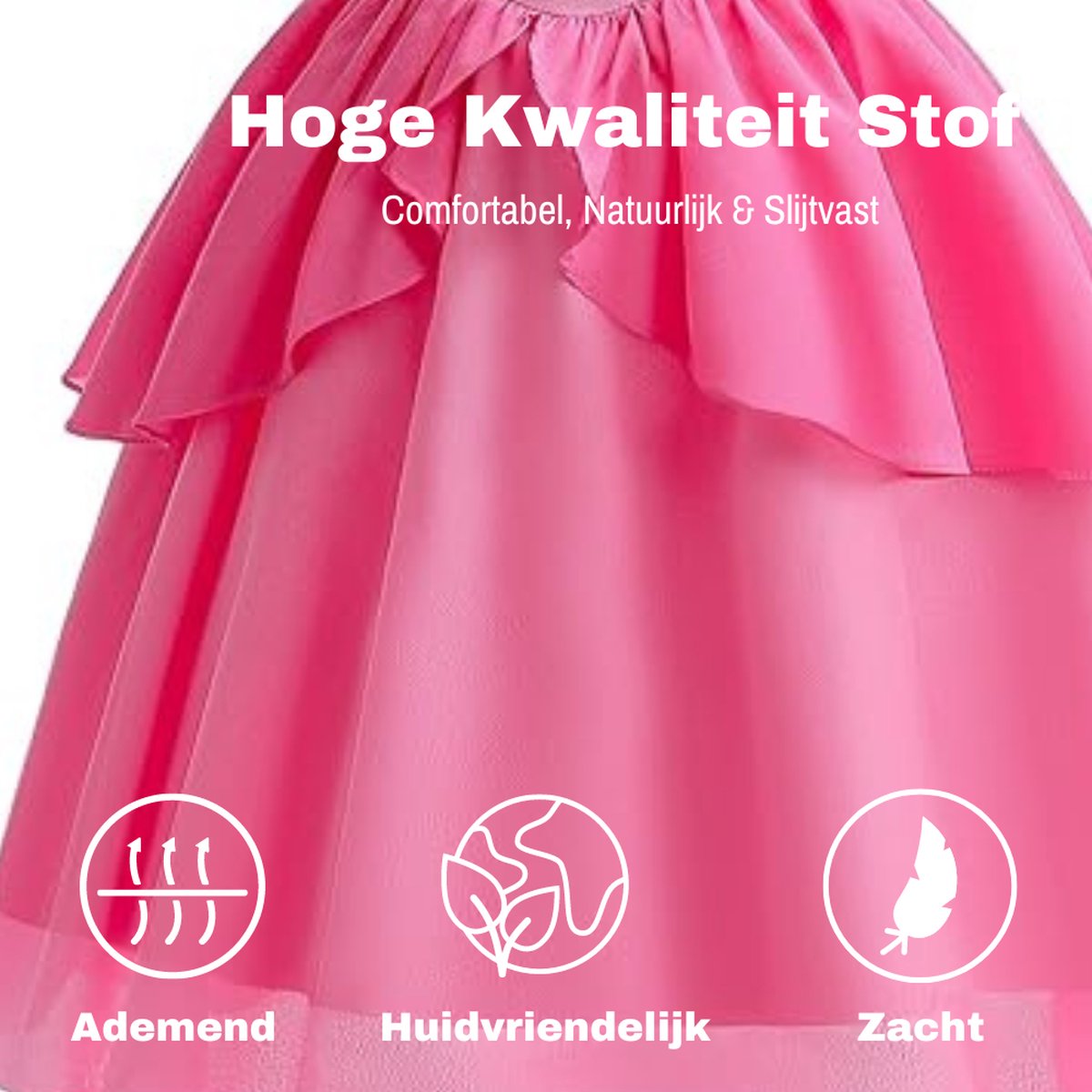Joya Kids® Princess verkleed jurk voor kinderen | Verkleedjurk Meisje Prinses | Halloween thema kostuum | Carnaval kleding | prinsessen kostuum Jurk | — afbeelding 4