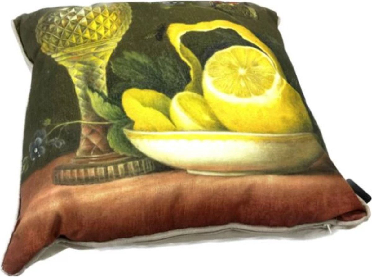 Madison sierkussen 45x45 cm Citrone dark Grijs