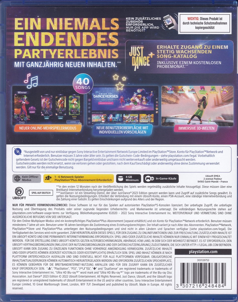 Just Dance 2023 Edition Code In Box DE PS5