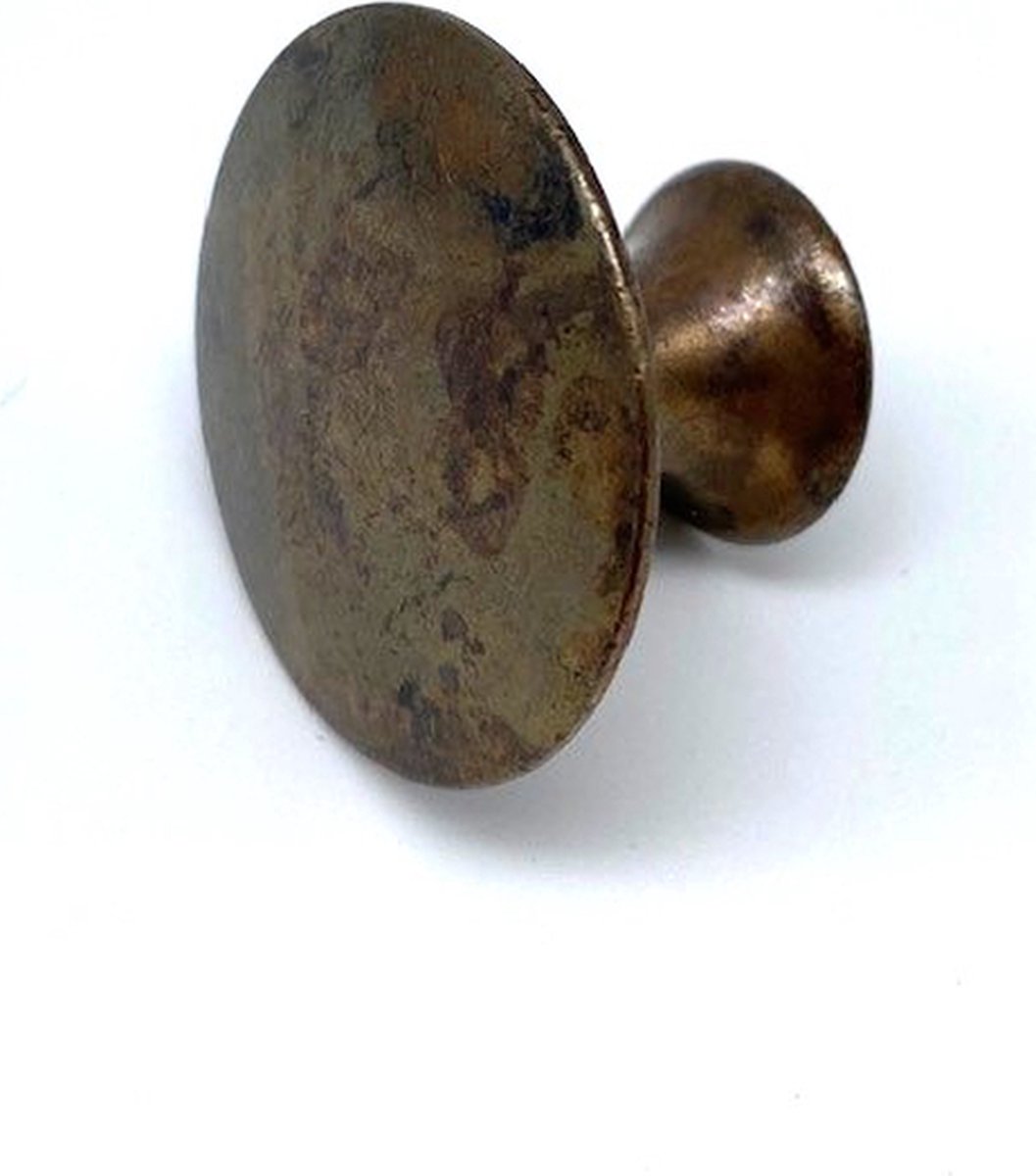 Knop Messing Antiek rond 30mm