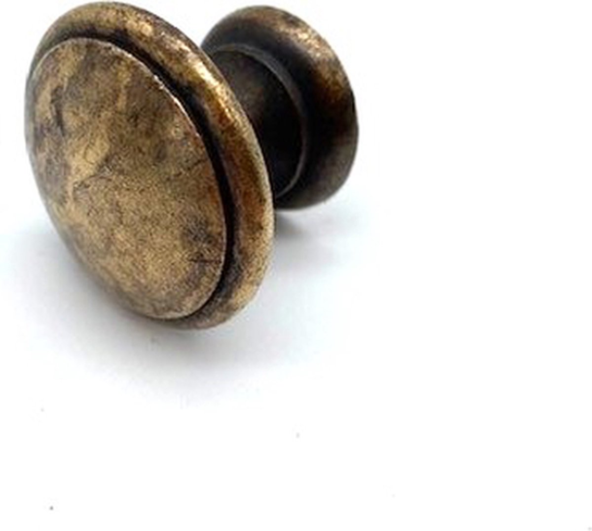 Knop Messing Antiek rond 32mm