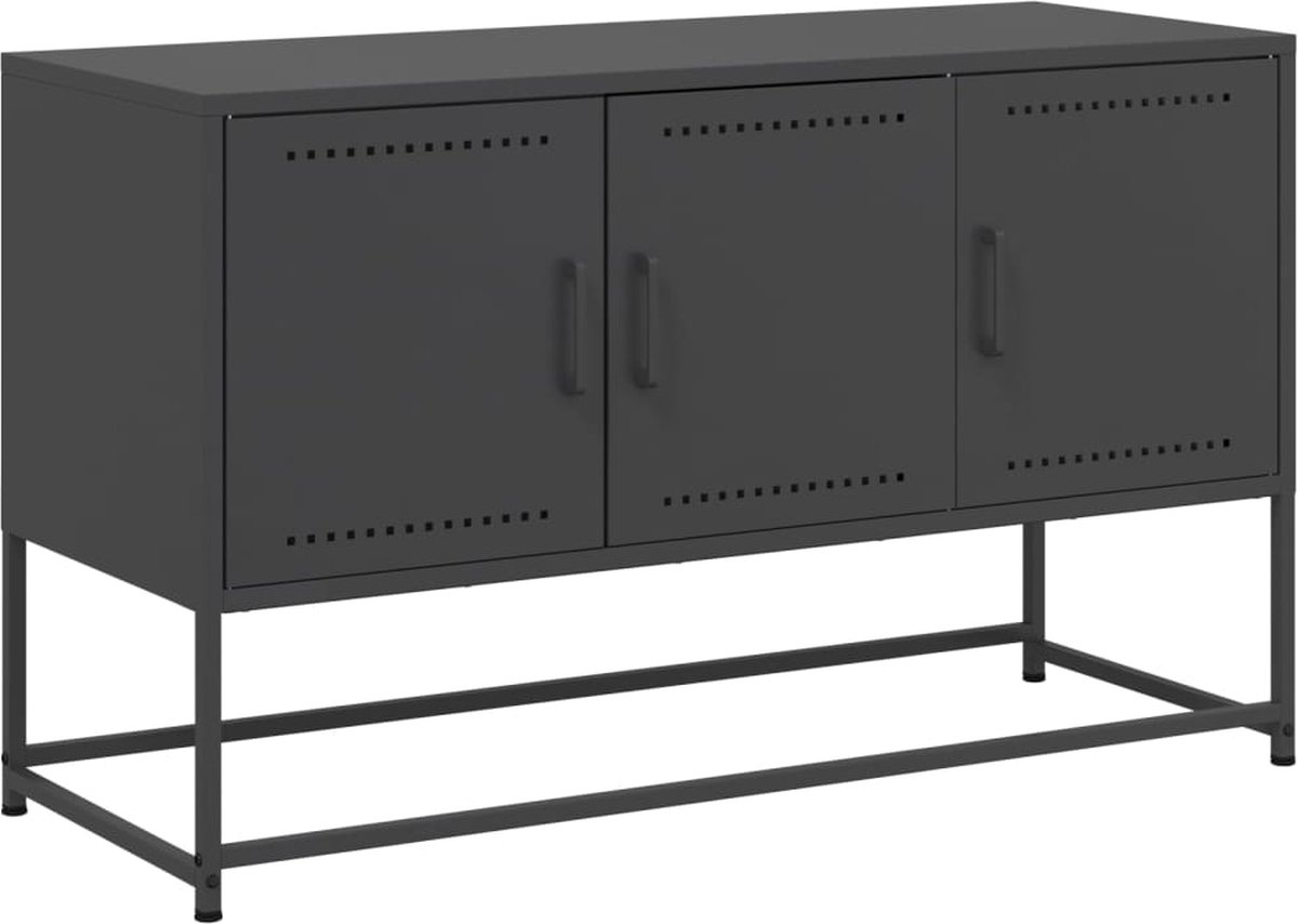 vidaXL - Tv-meubel - 100,5x39x60,5 - cm - staal - zwart