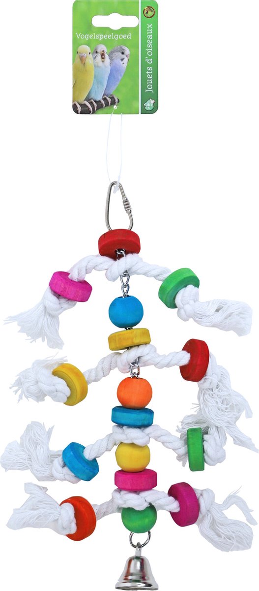 De Boon Touwladder + Houten Klos + Metalen Bel 30CM