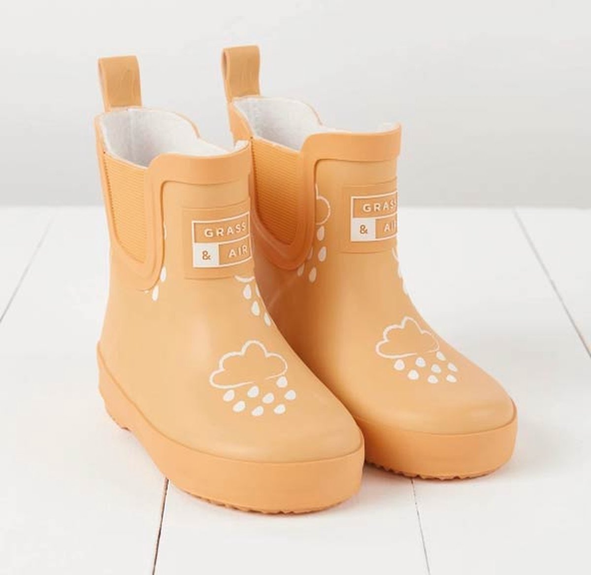 Grass & Air | Kleur Veranderende Kinder Regenlaarzen Kort | Winter | Peach | Maat 29 (UK11)