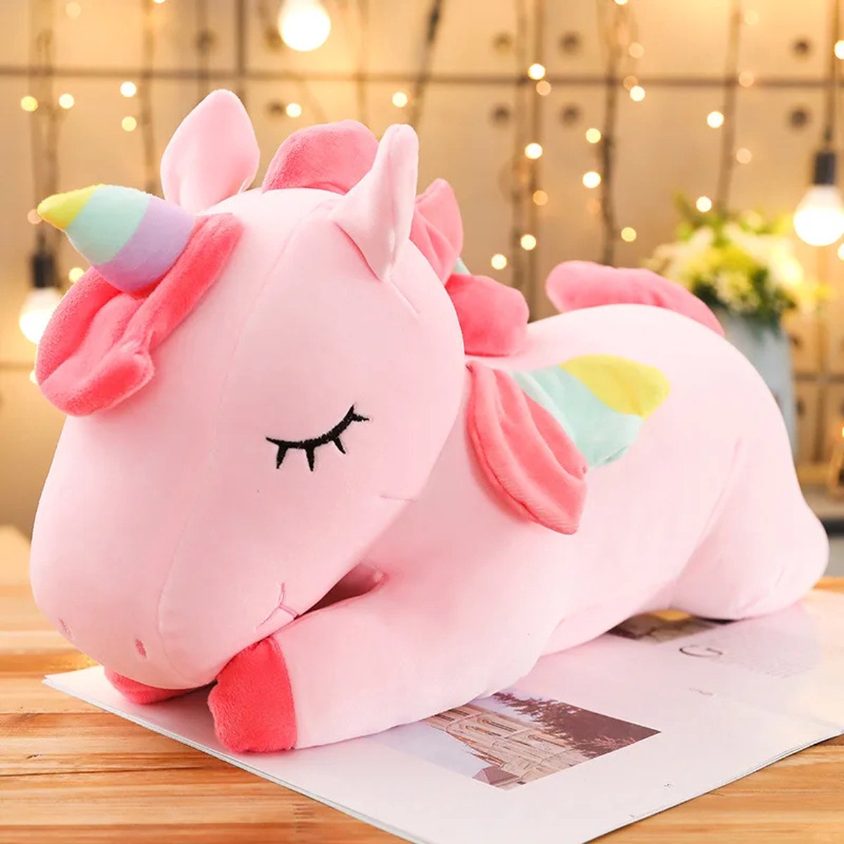 Klikkopers®- Knuffel Eenhoorn - 30CM - Squish Knuffel - Kawaii Kussen - Eenhoren Knuffel - Unicorn Knuffel - Kawaii knuffel - Roze