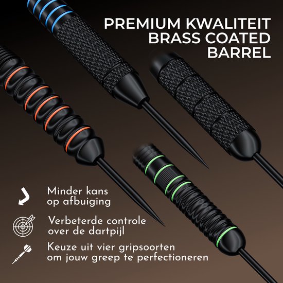Navy Strikes Dartpijlen Set 24 Gram - Set van 12 Pijlen - 4 Soorten Grip - Flights Darts en Dart Shafts - Darten - 108 Delige Set - Incl Add-a-Gram 25 Gram van Navy Strikes — afbeelding 2