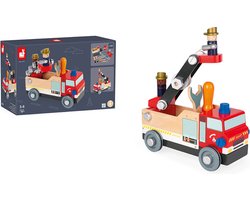 Janod Brico'kids - Brandweerauto - Voor Alle Brandweerfans! - Een Grote Houten Vrachtwagen Van 30 cm - Geschikt Vanaf 3 Jaar Janod Brico'kids - Brandweerauto - Voor Alle Brandweerfans! - Een Grote Houten Vrachtwagen Van 30 cm - Geschikt Vanaf 3 Jaar
