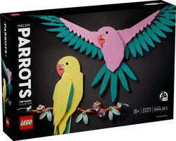 foto van LEGO Art De Faunacollectie Kleurrijke papegaaien - 31211