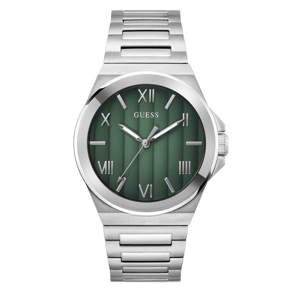 Guess Vinyl GW0789G1 Horloge - Staal - Zilverkleurig - Ø 44 mm