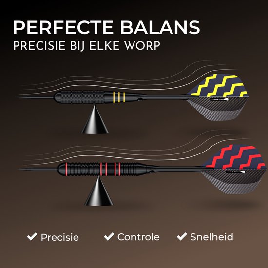 Navy Strikes Dartpijlen Set 23 Gram - Set van 12 Pijlen - 4 Soorten Grip - Flights Darts en Dart Shafts - Darten - 108 Delige Set - Incl Add-a-Gram 24 Gram van Navy Strikes — afbeelding 5