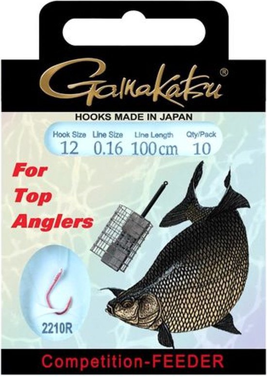 Gamakatsu Onderlijnen Competition Feeder 100cm Haak 2210R (10 pcs) - Maat : haak 12 - 0.18mm van Gamakatsu — afbeelding 5